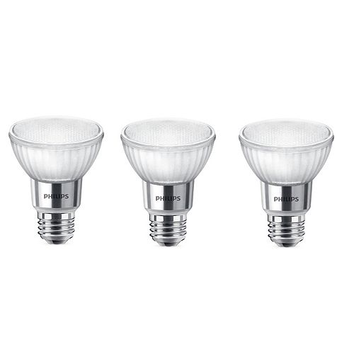 Philips 5.5W=50W Soft White Warm Glow PAR20 Dimmable LED Light Bulb (3-pack)