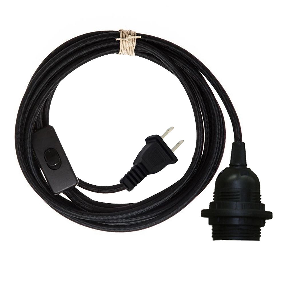 Atron Pendant Light Cord Kit Black, Hanging Plug In Lamps Canada