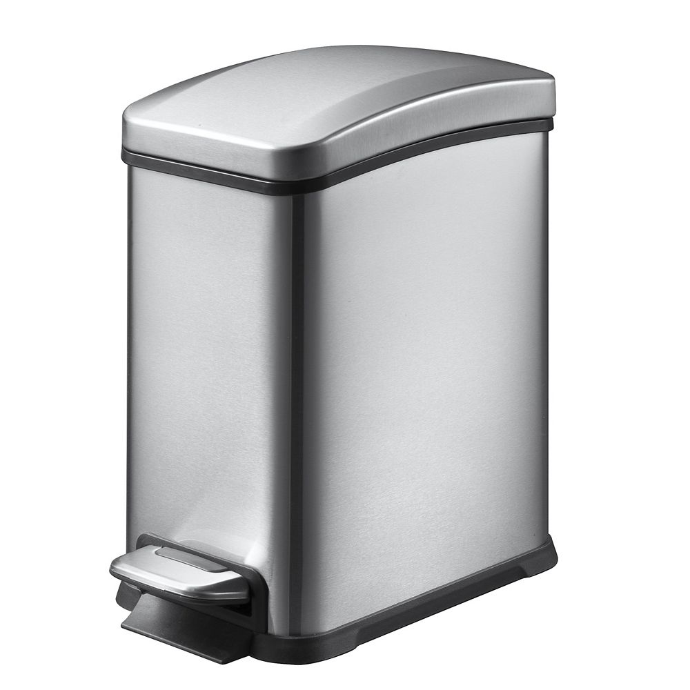 HDX 8L Stainless Steel Step Trash Can The Home Depot Canada