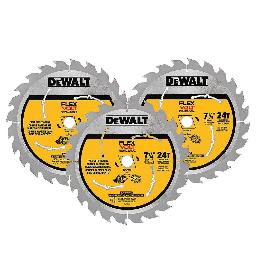 Dewalt Flexvolt 7 14 Inch 24 Teeth Carbide Tipped Circular Saw Blade