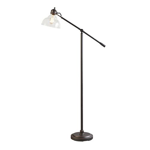 Glass Shade Articulating floor lamp