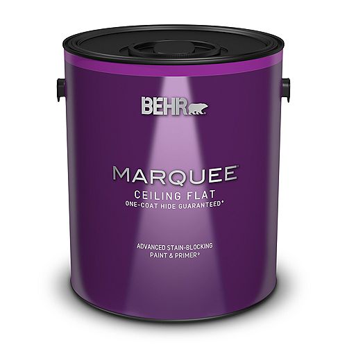 Interior Flat Ceiling Paint with Primer, 3.79 L