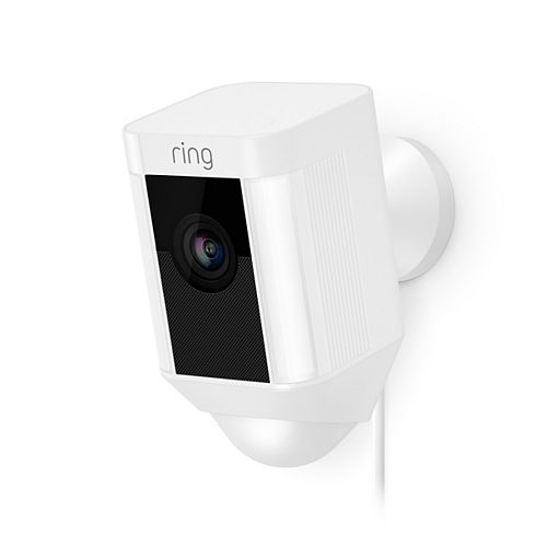 Spotlight Security Camera in White (Hardwired)