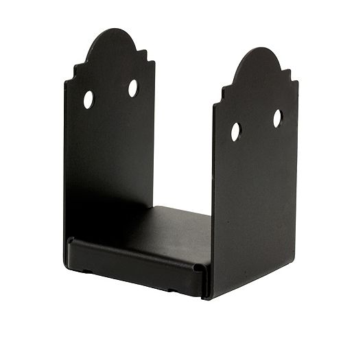 Outdoor Accents ZMAX Galvanized, Black Powder-Coated Post Base for 6x6