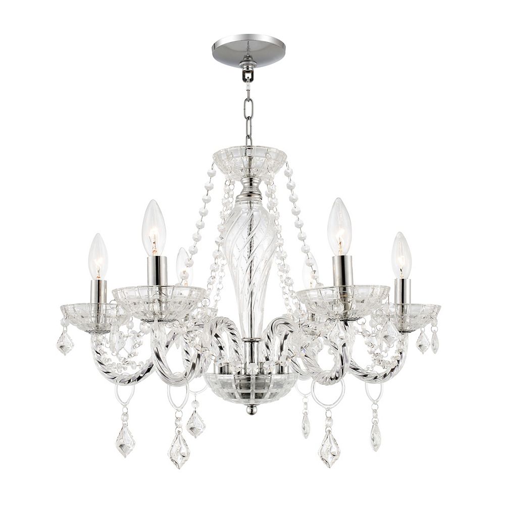 Home Decorators Collection 6-Light Crystal Chandelier | The Home Depot