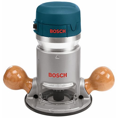 Bosch 120V 2 HP Corded Fixed Base Router with Aluminum Base, Keyless Chuck and Linear Depth Adjustment