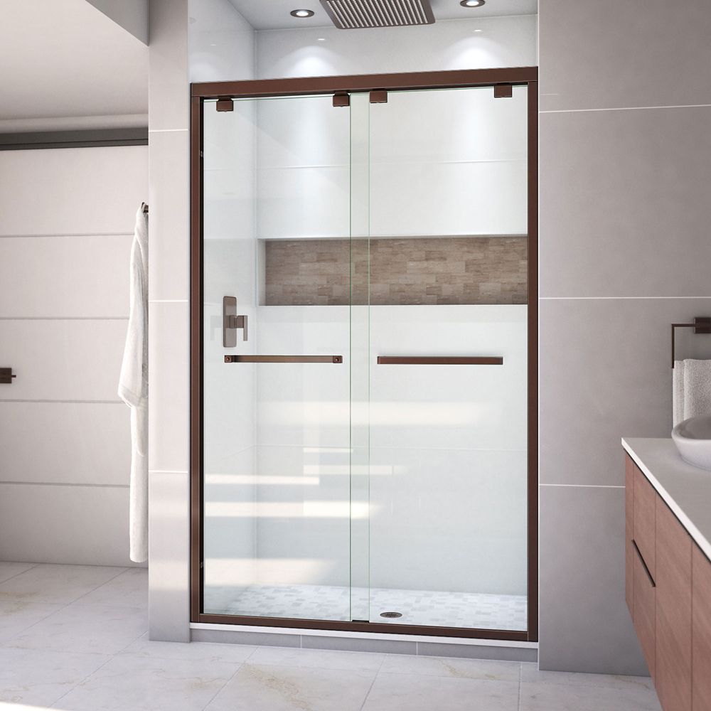 DreamLine Encore 48 Inch X 76 Inch Frameless Rectangular Sliding Shower   P 1001066993 