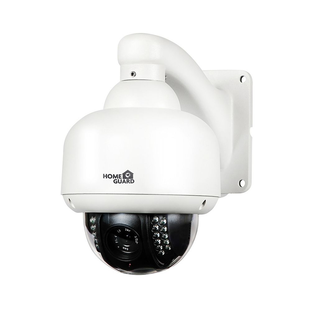 Homeguard 720p Outdoor Wireless Pan-Tilt-Zoom Dome Camera with 8GB SD ...