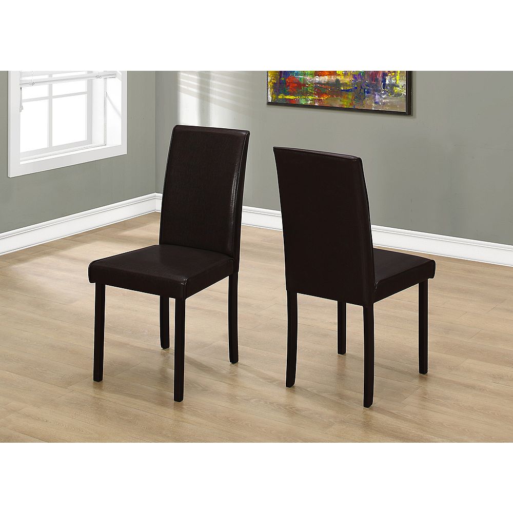 Monarch Specialties Solid Wood Brown, Home Depot Dining Room Chairs