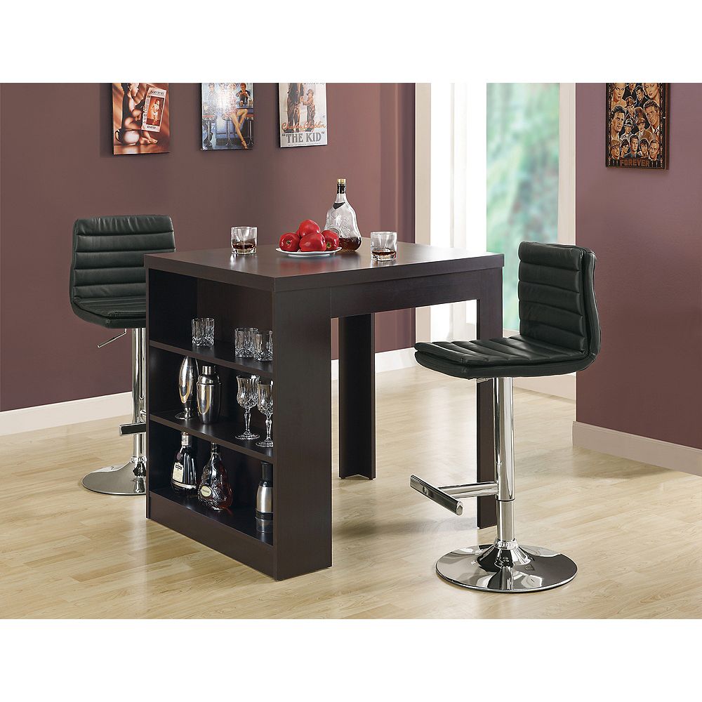 Monarch Specialties Dining Table 32 Inch X 36 Inch Cappuccino Counter Height The Home Depot Canada