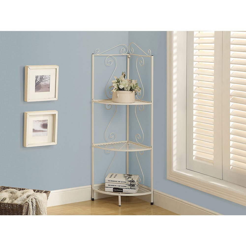 Monarch Specialties 4Shelf Metal Bookcase in White The Home Depot Canada