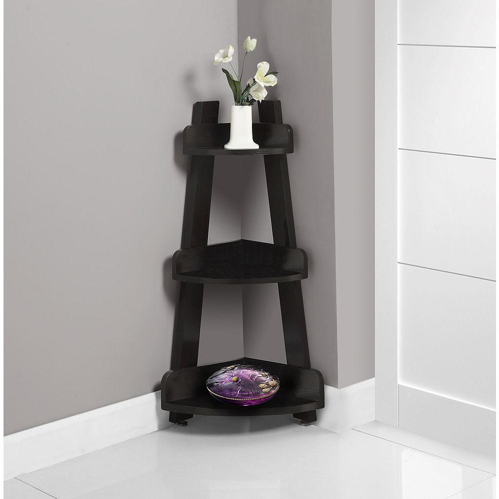 Monarch Specialties Bathroom Accent 34 Inch H / Cappuccino Corner