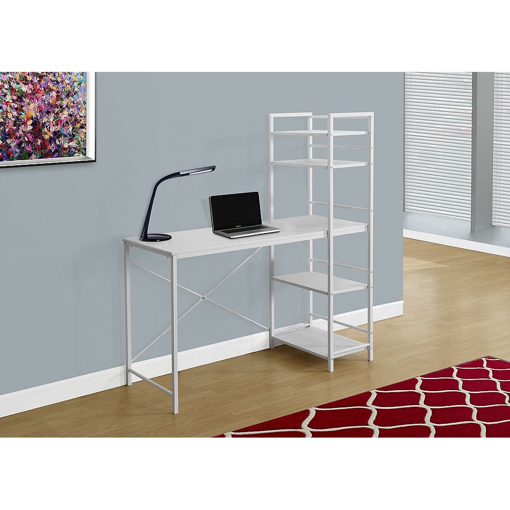 Monarch Specialties Standard Computer Desk in White The Home Depot Canada