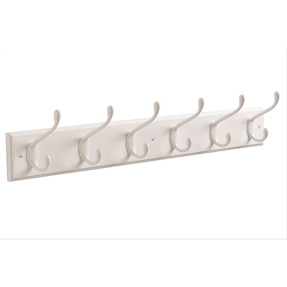 Amerock Decorative 6Hook Rack 27 Inch (686mm) White/White The Home