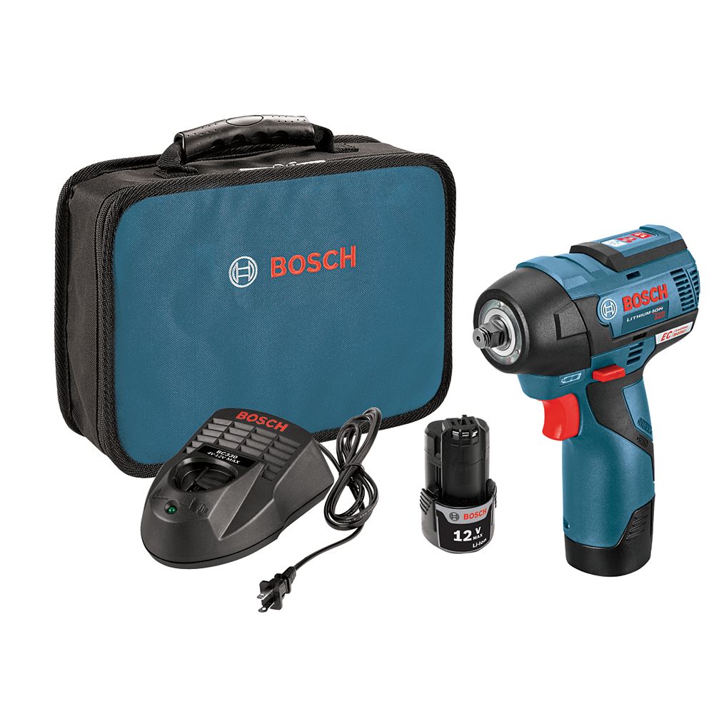 Bosch 12V MAX EC Brushless 3/8 Inch Impact Wrench Kit The Home Depot