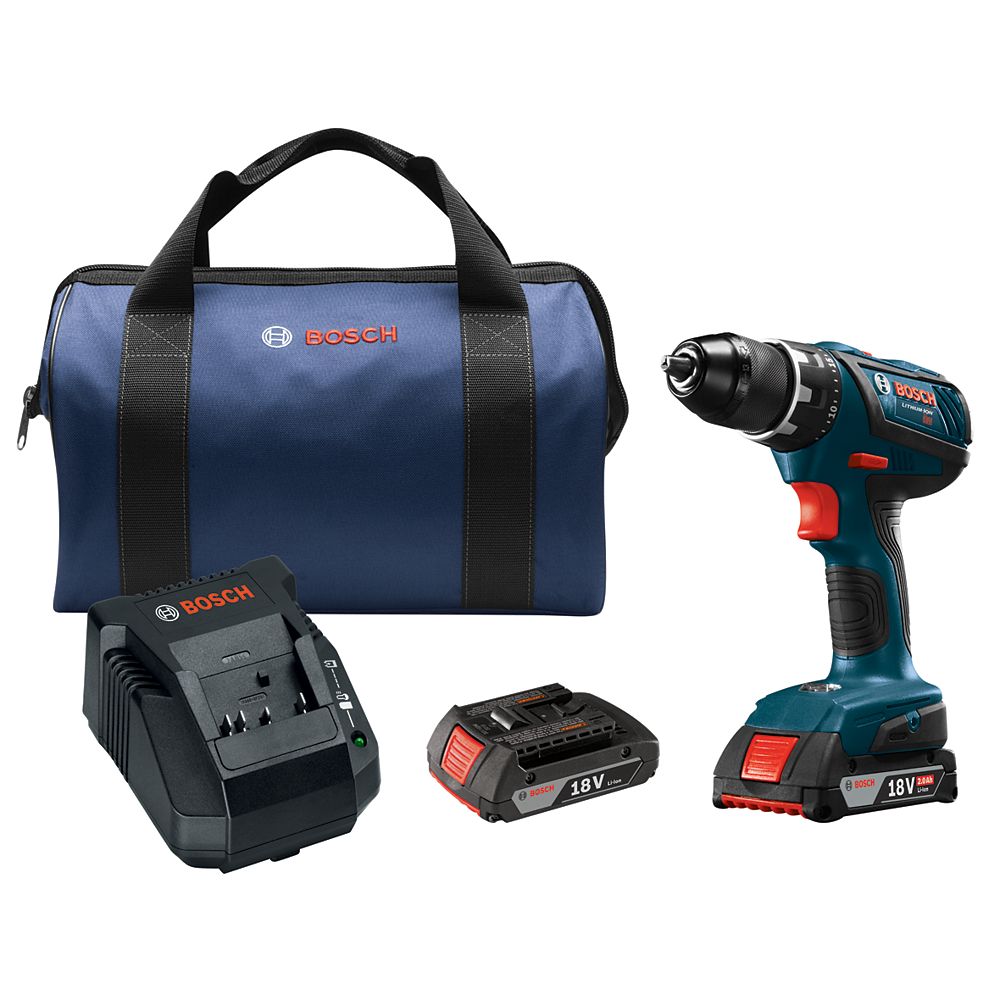 Bosch 18V LithiumIon Cordless DrillDriver with 2 2.0 Ah Batteries