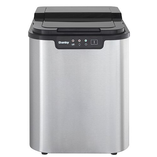 2 lb. Freestanding Ice Maker in Stainless Steel