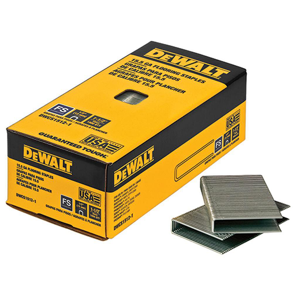 DEWALT 11/2inch x 15.5Gauge Glue Collated Flooring Staples (1,000