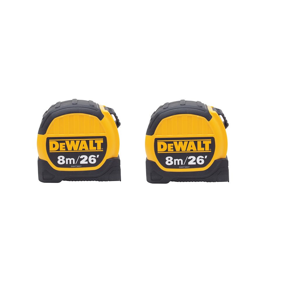 DEWALT 8M/ 26 ft. Tape Measure (2 Pack) The Home Depot Canada