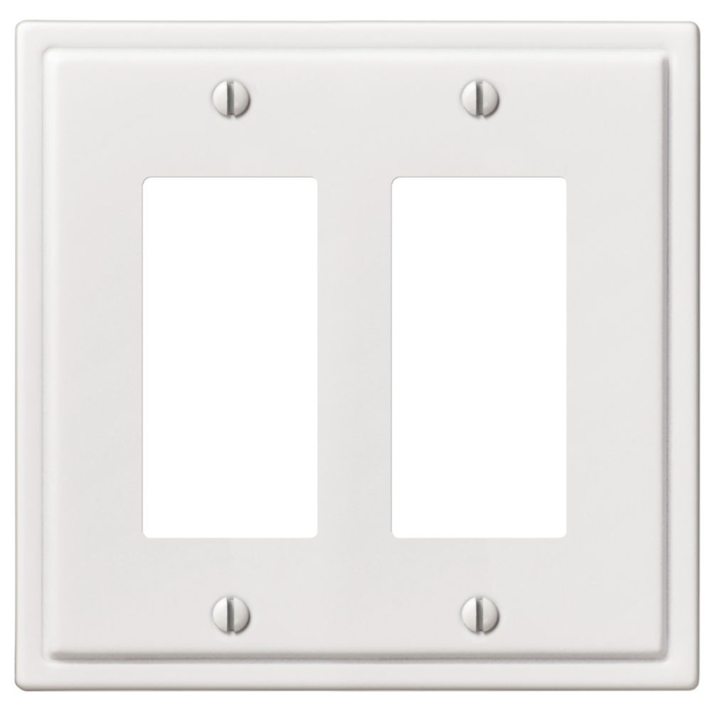 StyleWell Sinclair 2 Decora Wall Plate White The Home Depot Canada