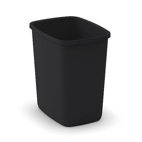 25 L Metro Open Wastebasket in Black