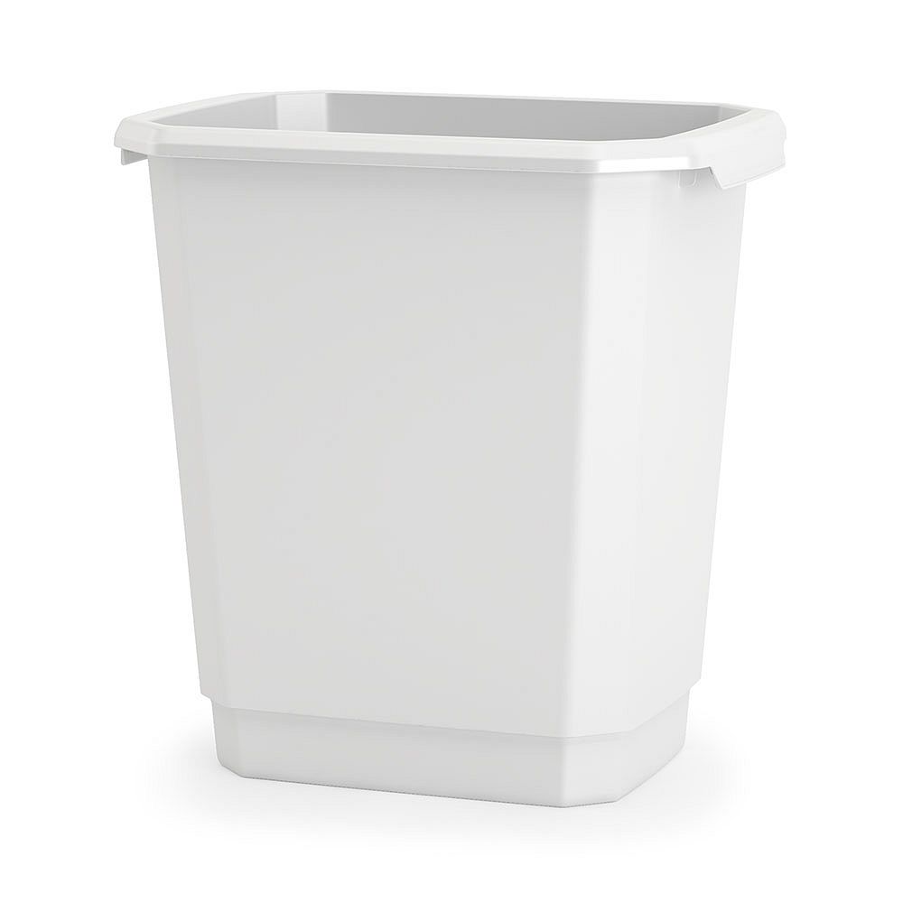 HDX 13.7 L Studio Waste Bin in White The Home Depot Canada