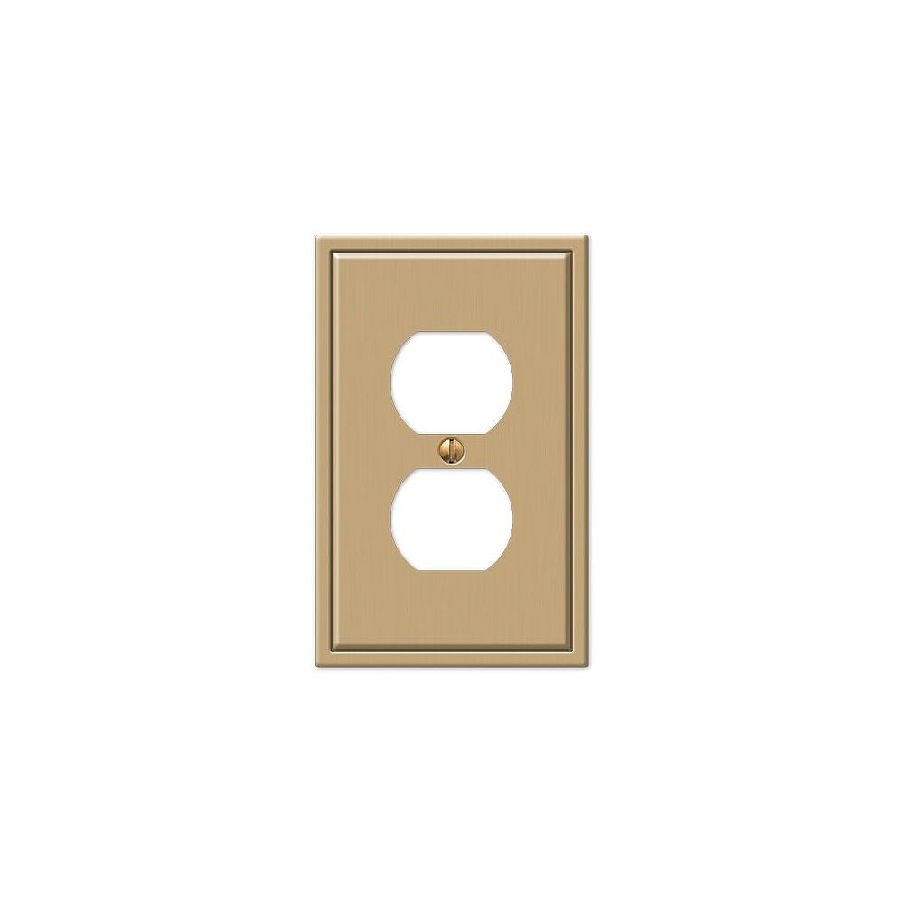 StyleWell Sinclair 1 Duplex Wall Plate Steel Brushed Bronze The Home
