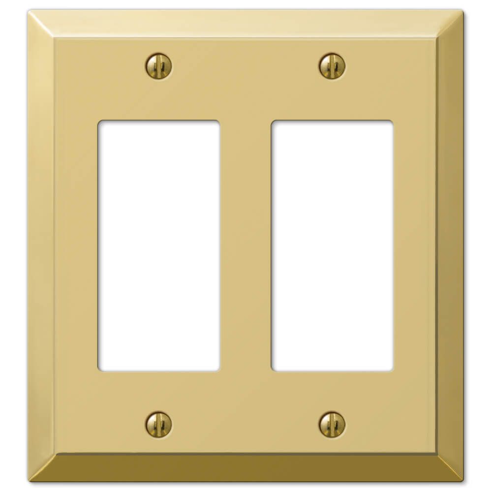 StyleWell Metallic 2 Decora Wall Plate Polished Brass | The Home Depot ...