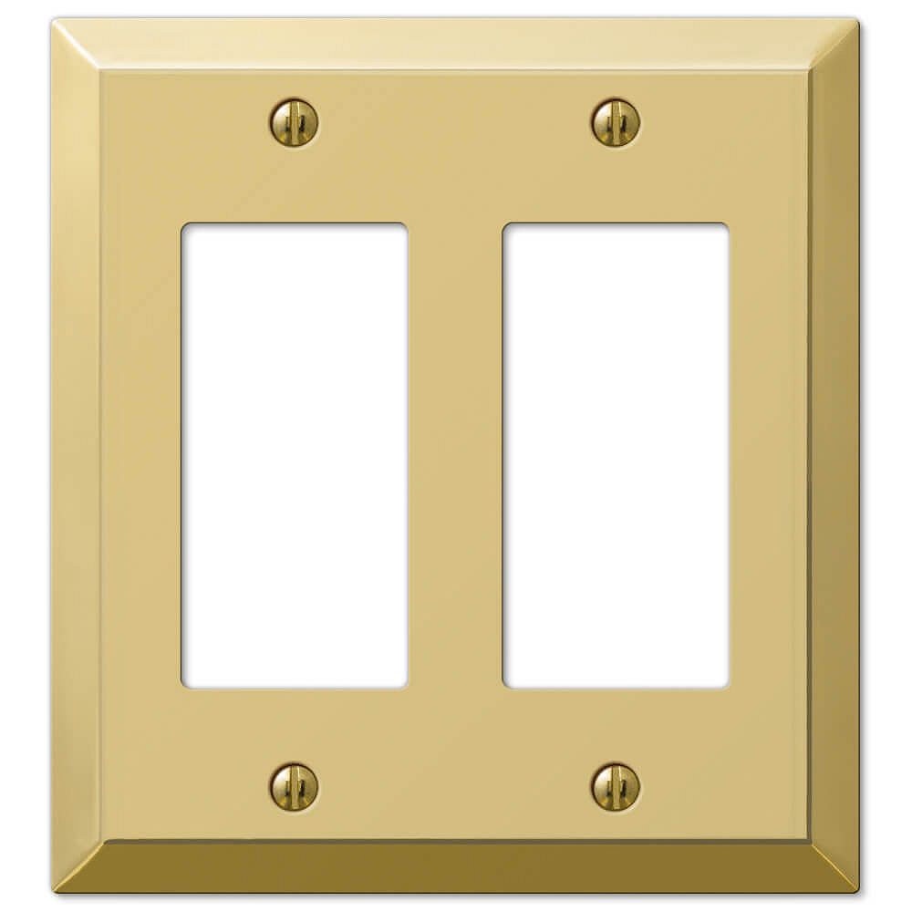 StyleWell Metallic 2 Decora Wall Plate Polished Brass ...