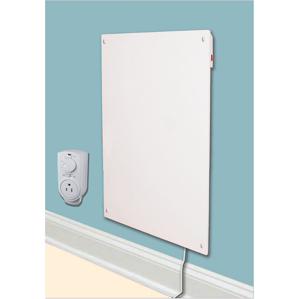 Amaze Heater 600w With Plug In Thermostat Electric Panel Room Heater The Home Depot Canada