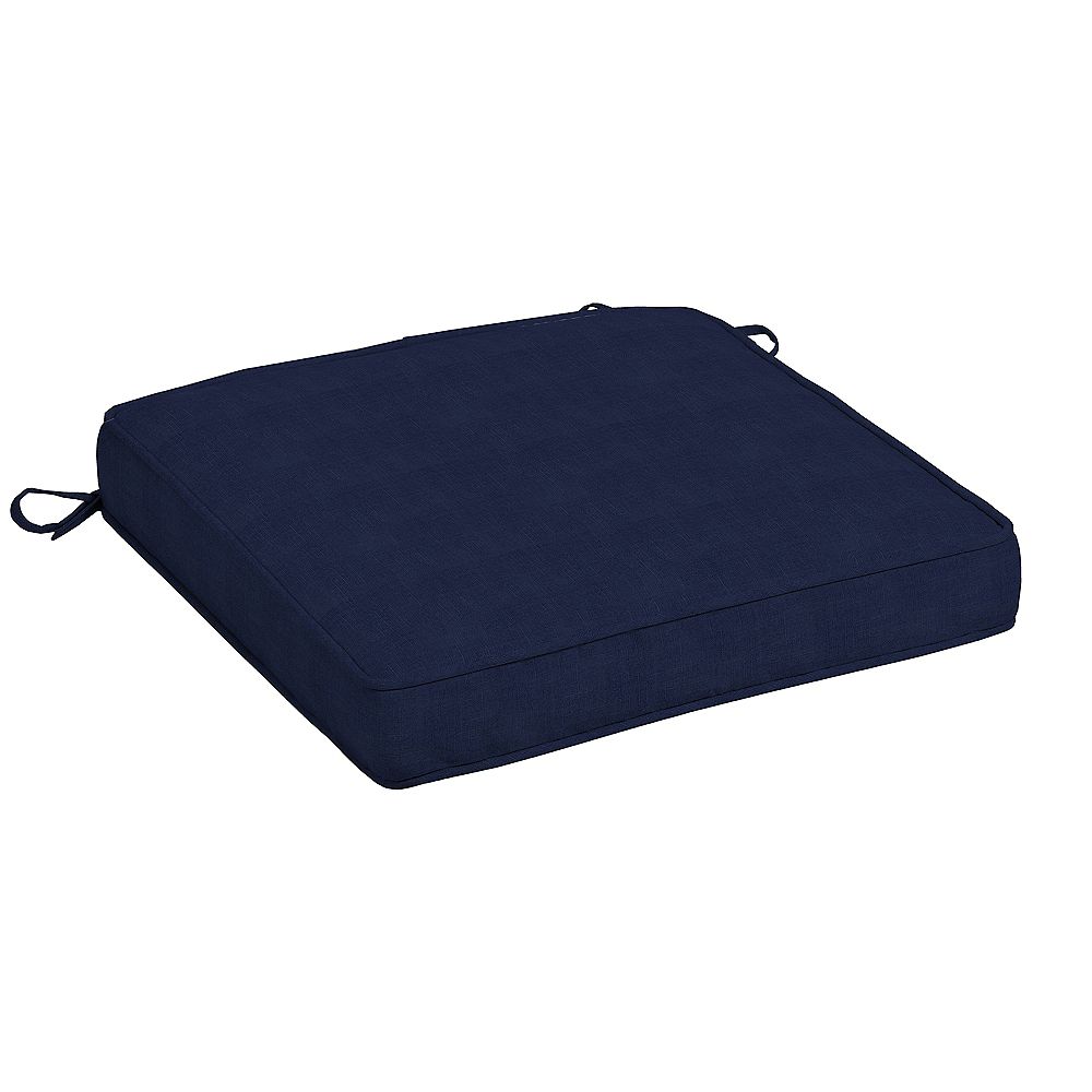 Hampton Bay CushionGuard Midnight Square Seat Cushion The Home Depot