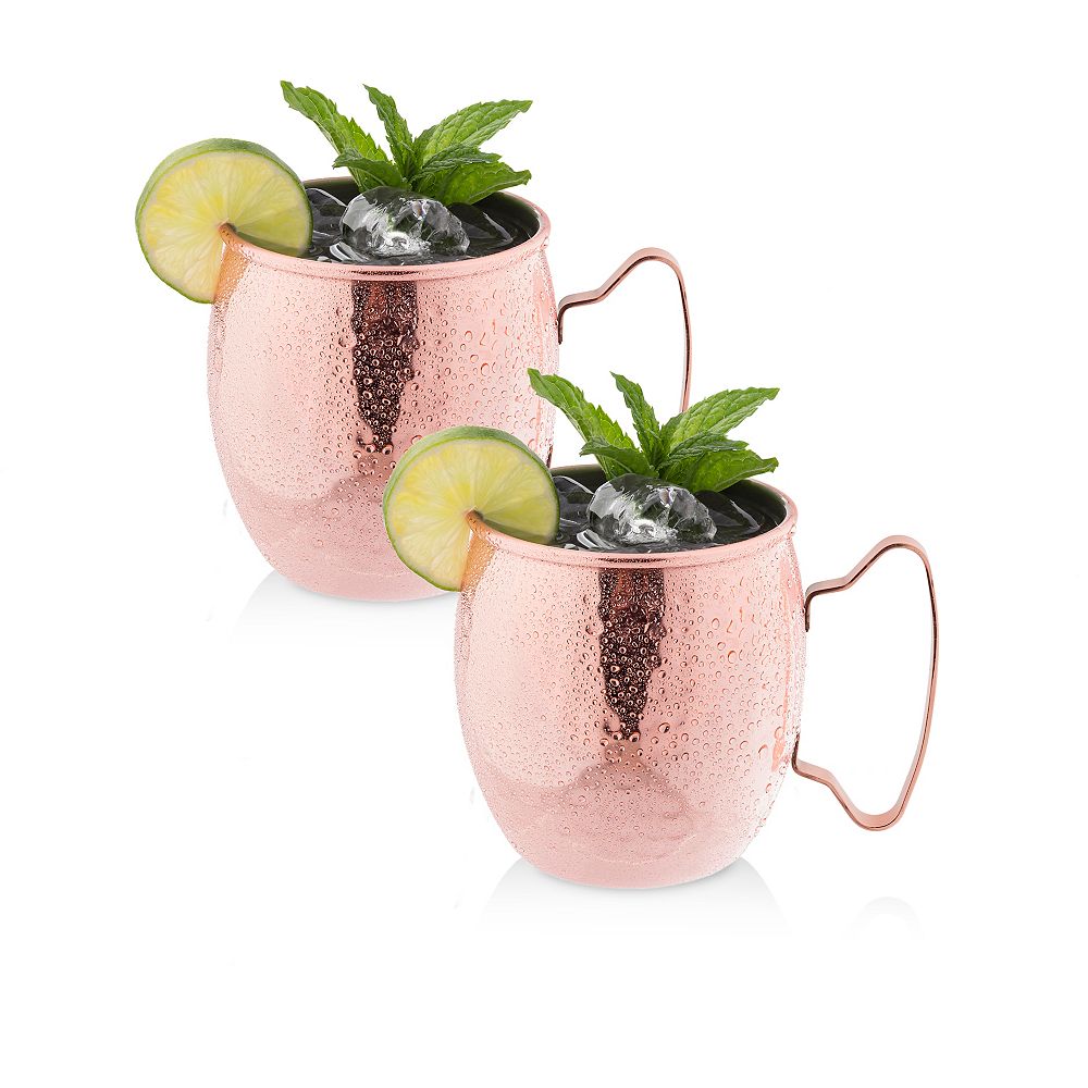 Modernhome Hammered Moscow Mule Mug Set The Home Depot