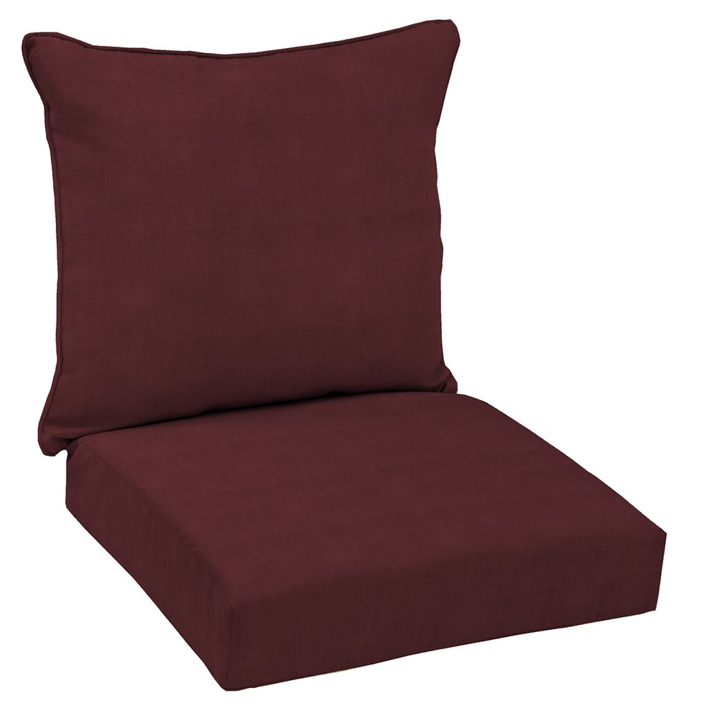 Hampton Bay CushionGuard Aubergine 2 Piece Deep Seating Outdoor Dining   P 1001072361 