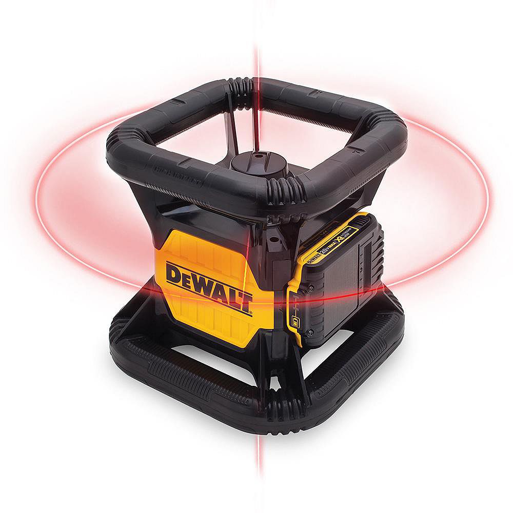 DEWALT 20V MAX LithiumIon 150 ft. Red SelfLeveling Rotary Laser Level