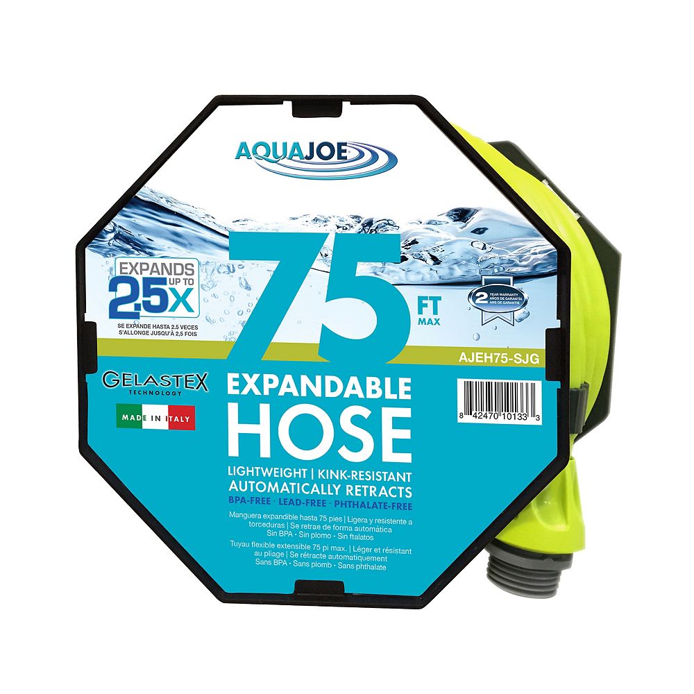 Sun Joe Aqua Joe 75 ft. Expandable Lightweight KinkFree Hose The Home Depot Canada
