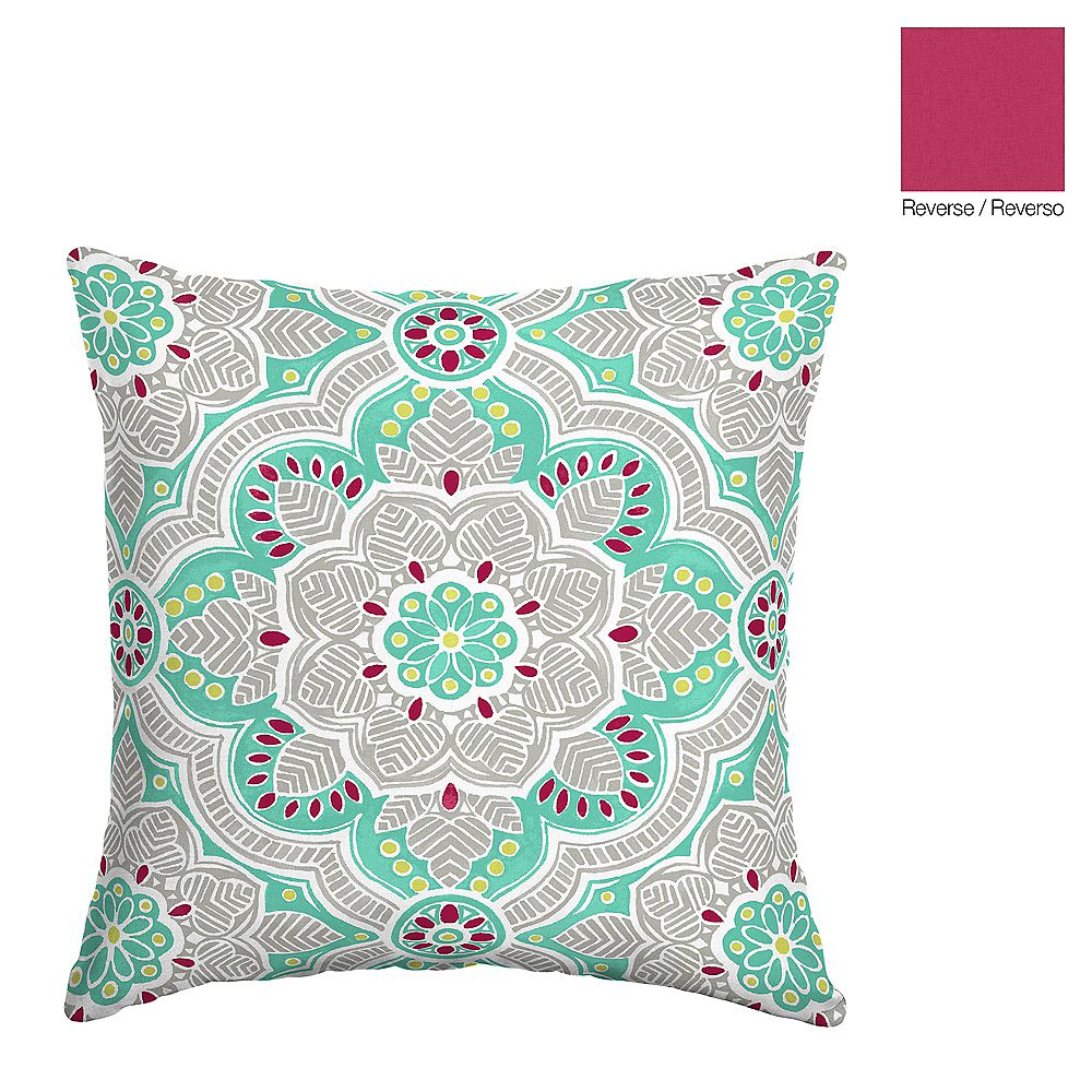 Hampton Bay 16 X 16 X 5 inch Jamila Medallion Square Outdoor Throw
