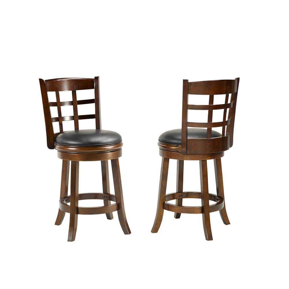 Brassex Inc. Manchester 24' Bar Stool, (Set of 2), Espresso | The Home ...