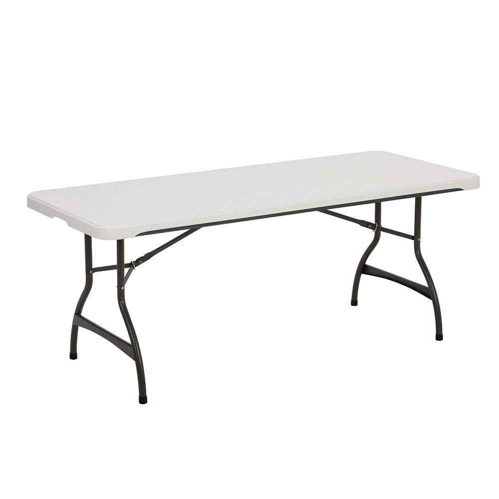 Lifetime 6 Foot White Granite Commercial Grade Folding Nesting Table The Home Depot Canada