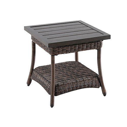 Steel Patio Tables Outdoor Coffee More The Home Depot Canada - Small Patio Table With Umbrella Hole Canada
