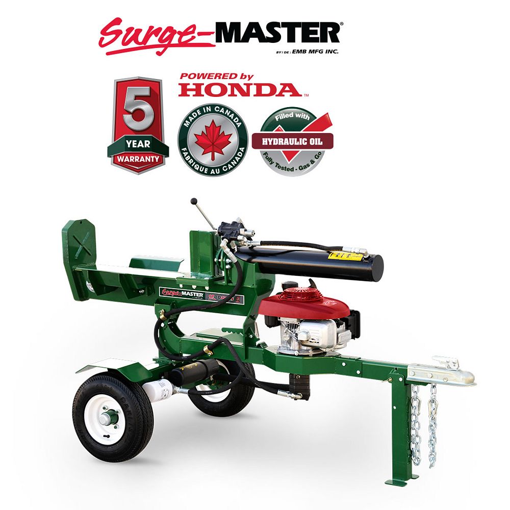 Surge Master 20 Ton HorizontalVertical 24inch Stroke Log Splitter