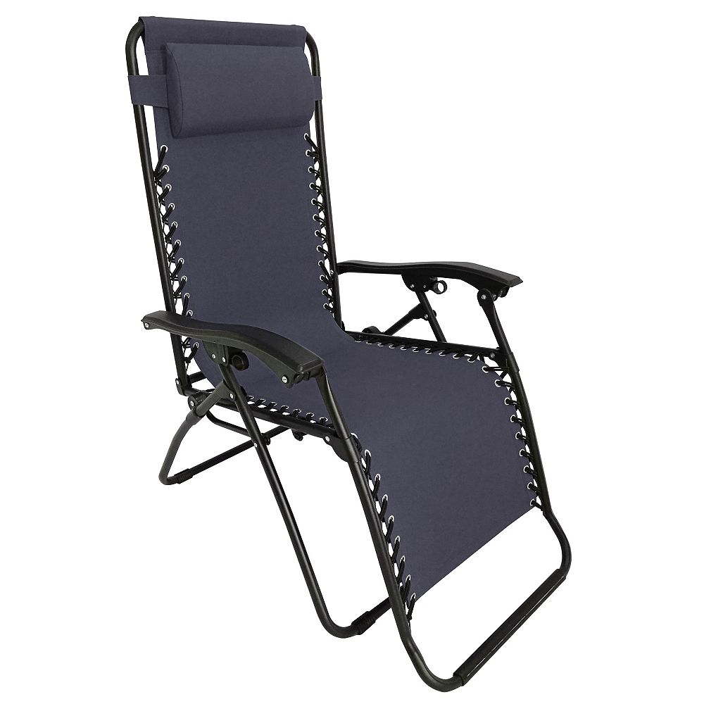 Hdg Multi Position Zero Gravity Lounge Chair In Grey The Home Depot Canada