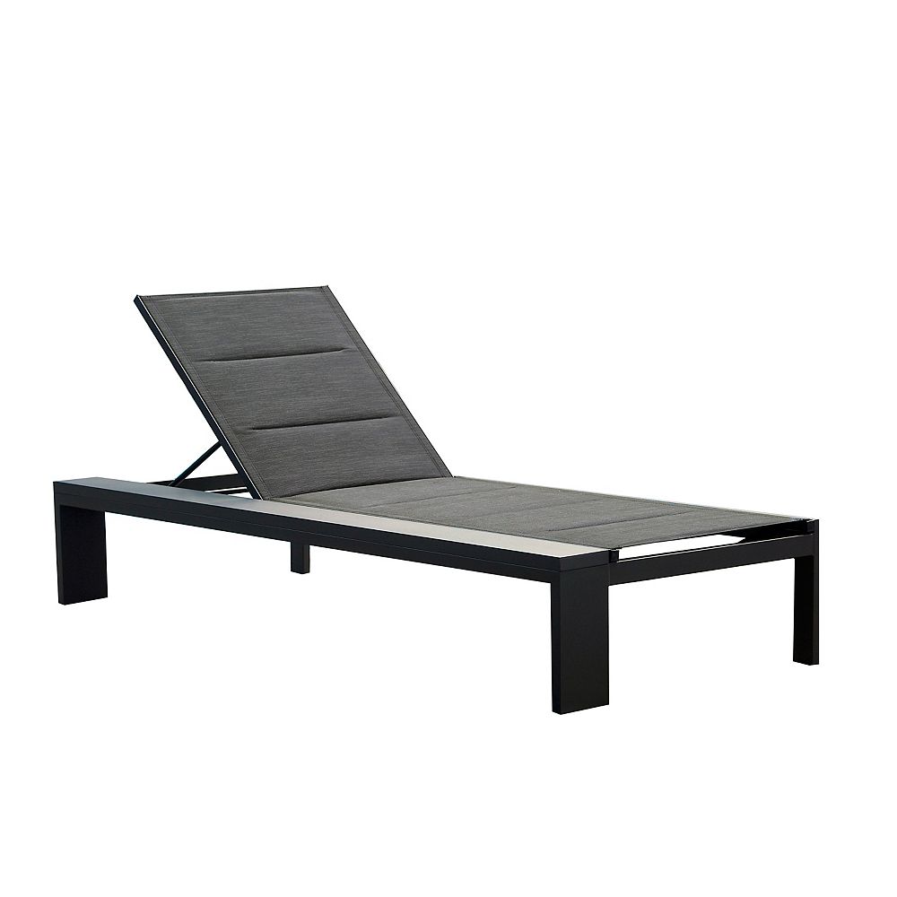 Hampton Bay Jamie Padded Chaise Lounge The Home Depot Canada