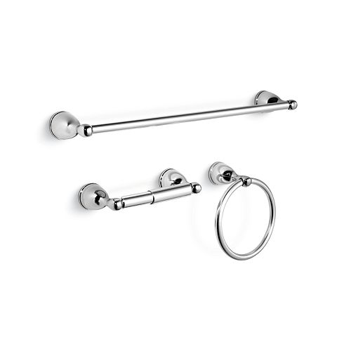 Builders 3-Piece Bath Hardware Kit in Chrome