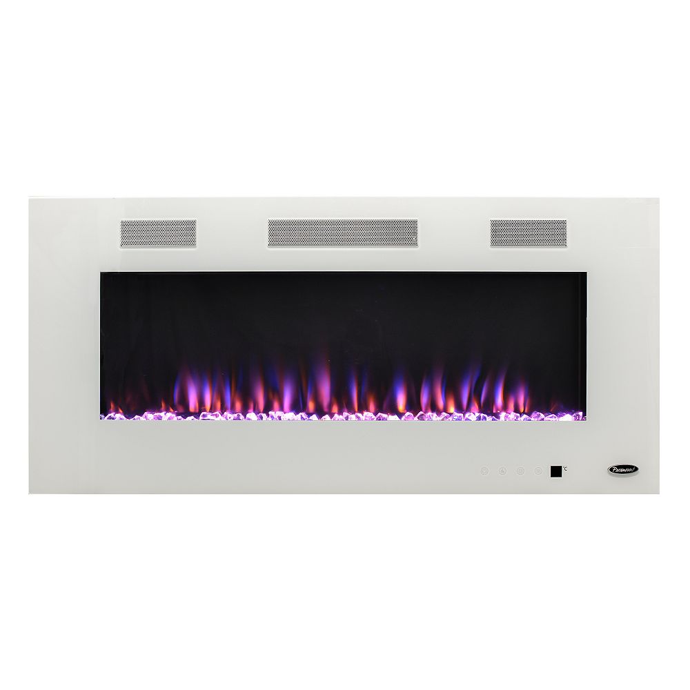 Paramount 42 Inch Electric Fireplace With Bonus Media Kit In White The Home Depot Canada Paramount 42 Inch Electric Fireplace, Wall Electric Fireplace Canada