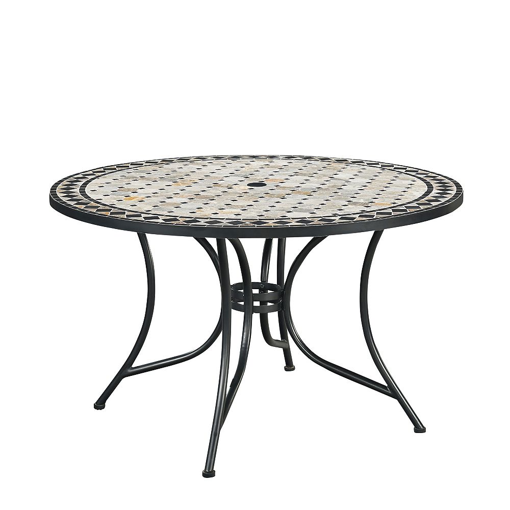 Homestyles Marble Top Round Outdoor Dining Table | The Home Depot Canada