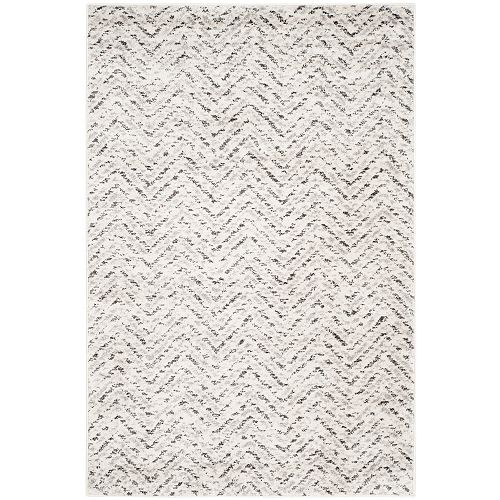 Adirondack Kevin Ivory / Charcoal 4 ft. x 6 ft. Indoor Area Rug