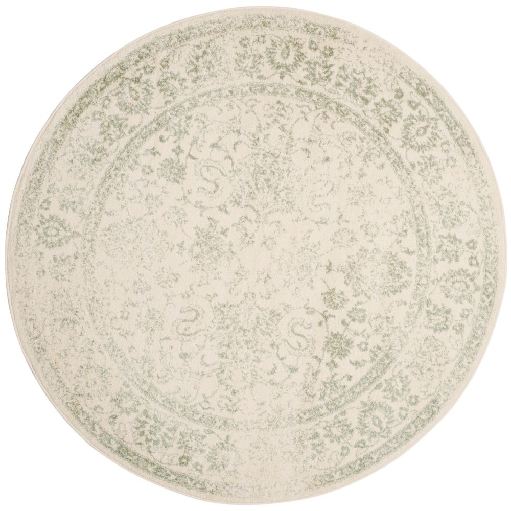 Safavieh Adirondack Mackenzie Ivory Sage 6 Ft X 6 Ft Indoor Round   P 1001077731 