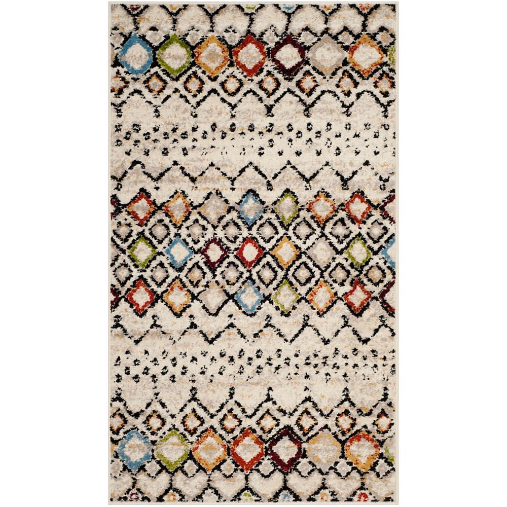 Safavieh Amsterdam Susan Ivory / MultiColour 3 ft. x 5 ft. Indoor Area
