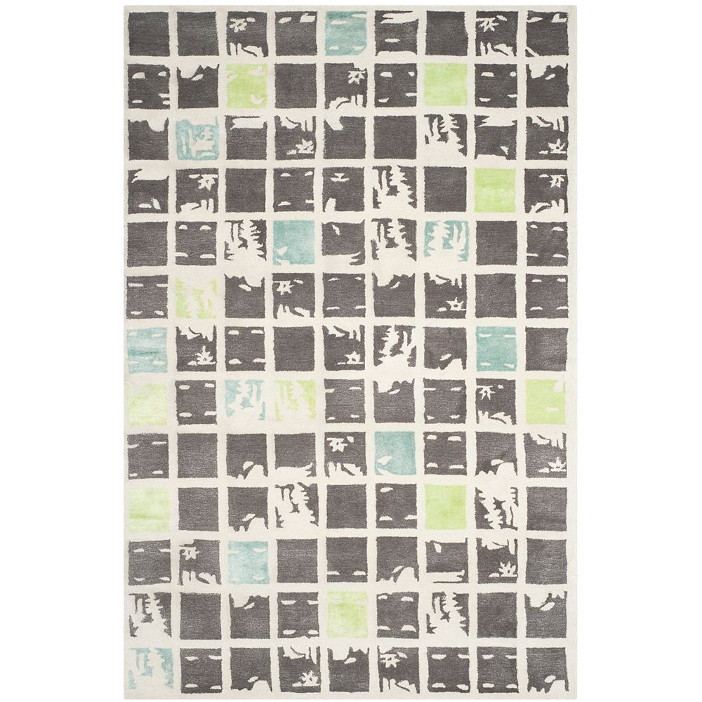 Safavieh Bella Cassius Grey Ivory 6 Ft X 9 Ft Indoor Area Rug The Home Depot Canada