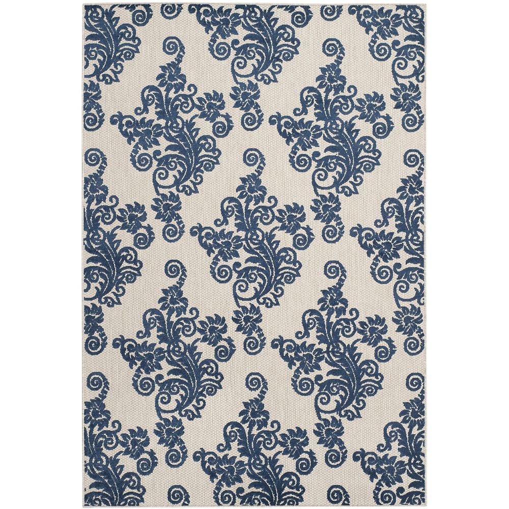 Safavieh Cottage Hector Light Grey / Royal Blue 4 ft. x 6 ft. Indoor